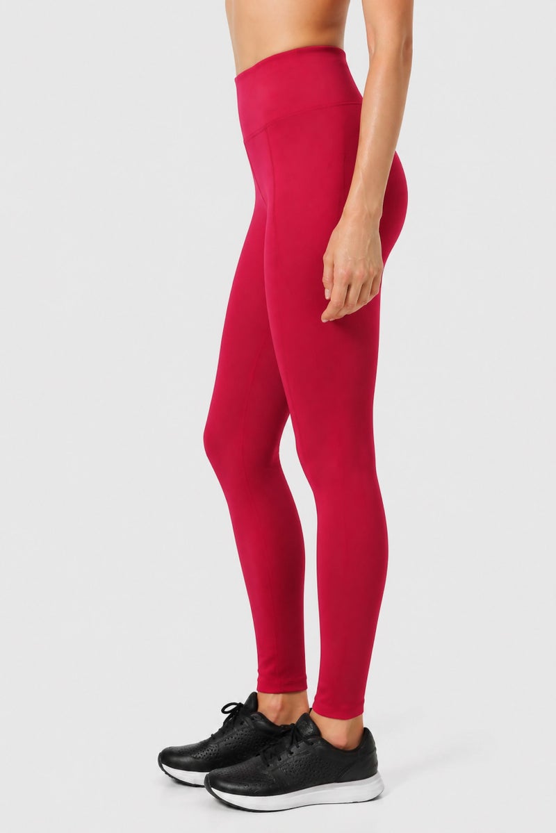 Reebok Women Sportswear Fit Training Leggings, Dark Burgundy - Image 2