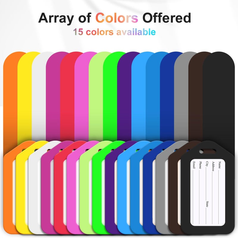 Sodsay 3 Pack Luggage Tag Bright Luggage Tags for Suitcases Bag Tags Name Tags for Kids Travel Accessories Must Haves by Sodsay (Black) - Image 5