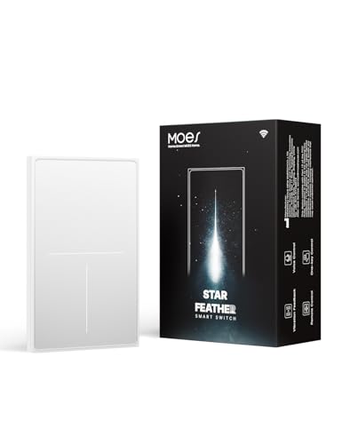 MOES Full Touch Smart Switch, SF(Star Feather 2026 Version) Wall Light Switch, Neutral Wire Required, Anti-Glare Panel, 2.4GHz WiFi Work with Smart Life/Tuya App, Alexa and Google Home White 3 Gang - Image 1
