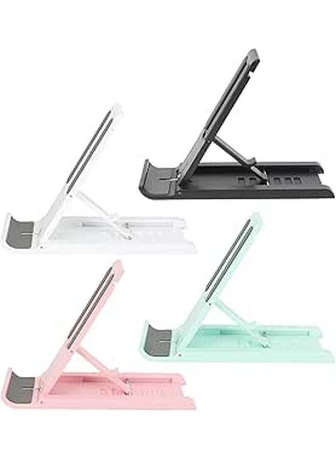 حامل لوحي للهاتف المحمول قابل للتعديل وقابل للطي 4 قطع حامل مكتبي متعدد الألوان للمنزل والمكتب - Image 1