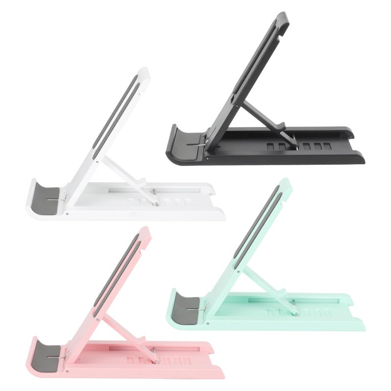 حامل لوحي للهاتف المحمول قابل للتعديل وقابل للطي 4 قطع حامل مكتبي متعدد الألوان للمنزل والمكتب - Image 2