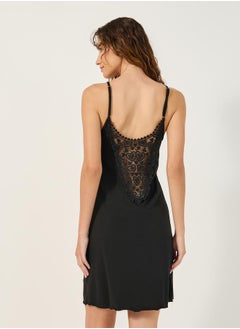 Styli Strappy Lace Detail Slip Dress  - Image 4