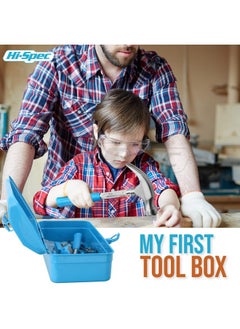 Hi-Spec 17Pc Blue Beginner Tool Kit Set & Metal Box. Complete Real Hand Tools For Diy Starters & Kids  - Image 4