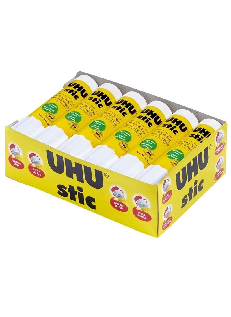 UHU 12-Piece Glue Stick 21gm Content  - Image 1