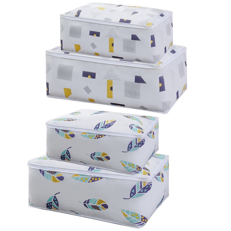 4pcs Multipurpose Quilt Bag Clothes Storage Bag Closet Quilt Organizer Bag Quilt Storage Bag - Image 3