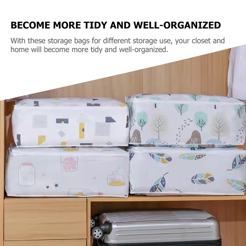 4pcs Multipurpose Quilt Bag Clothes Storage Bag Closet Quilt Organizer Bag Quilt Storage Bag - Image 5