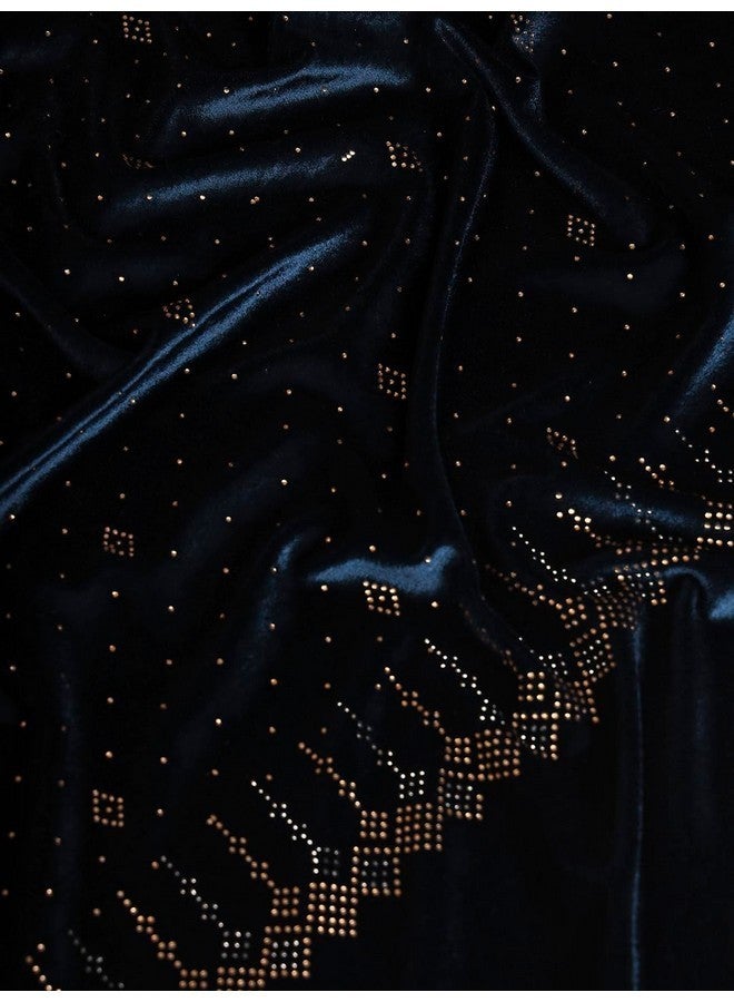 Pashmoda Women Makhamli Velvet Crystal Embellished Stole (Size 72X203 cms) - Image 3