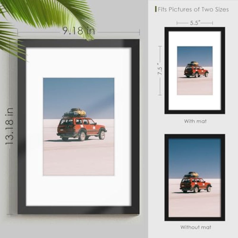 إطار صورة Sef مكون من 10، صور عرض 6x8 مع حصيرة أو 8 × 12 بدون حصيرة، إطار صورة مجمع لديكور معرض الحائط، مثبت على الحائط - Image 3