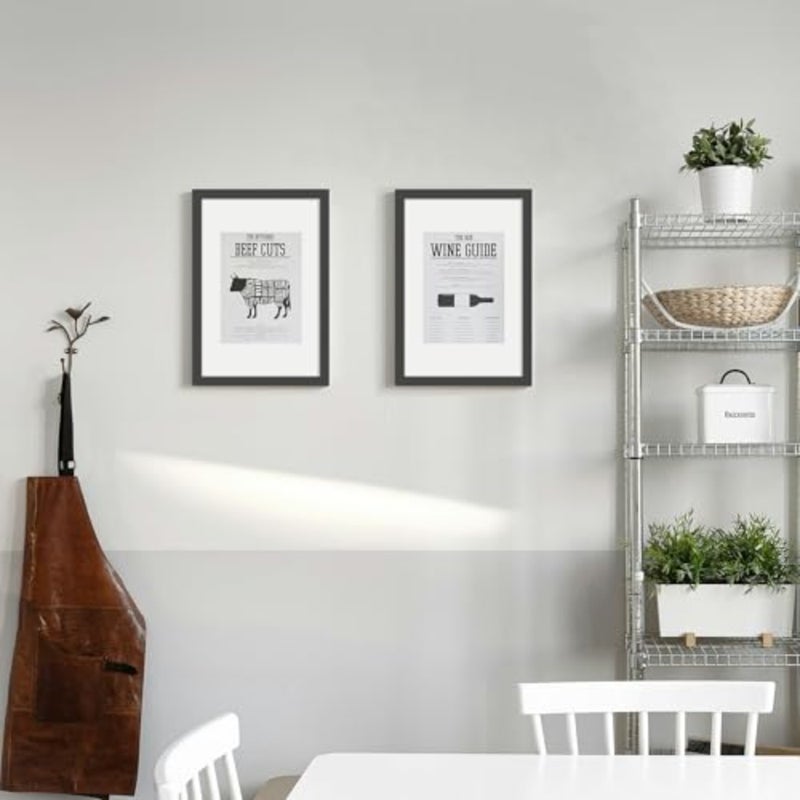 إطار صورة Sef مكون من 10، صور عرض 6x8 مع حصيرة أو 8 × 12 بدون حصيرة، إطار صورة مجمع لديكور معرض الحائط، مثبت على الحائط - Image 2