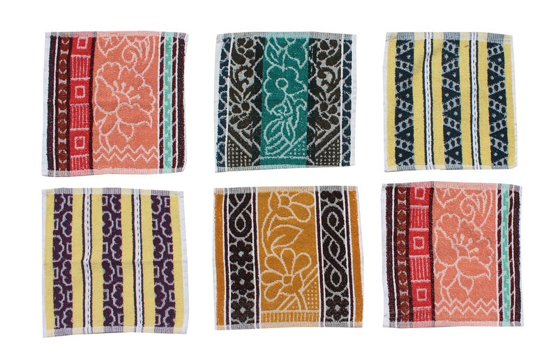 Mandhania Cotton Face Towel (Set of 10, Multicolour) - Image 3