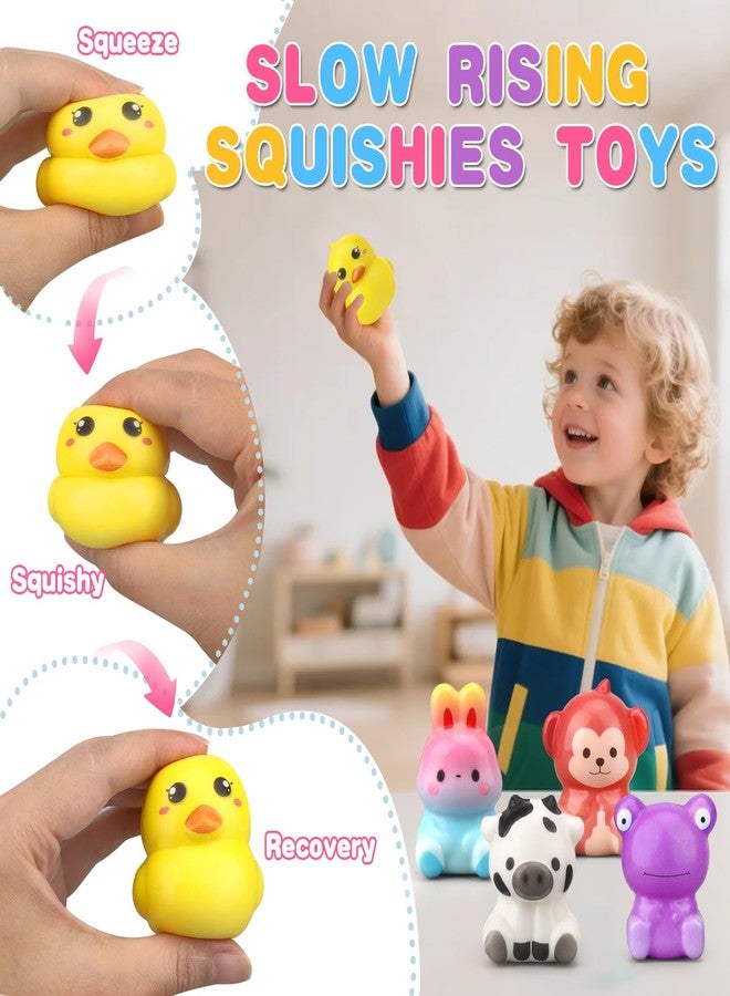 Cybemaga Easter Basket Stuffer 24 Pcs Foam Squeeze Toys for Kids Toddlers, Portable Soft Slow PU Animal Squishy Toys for Birthday Goodie Bag Stuffers, Perfect Prize Gift for Birthday Christmas Party - Image 3