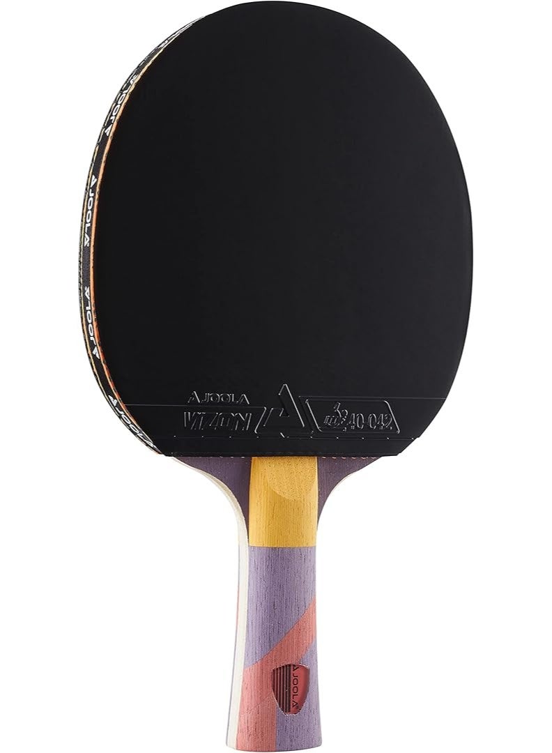 جولا مضرب تنس الطاولة ستراتا بمقبض واسع اوميجا ستراتا من جولا - مضرب تنس طاولة بمستوى البطولات مع مطاط ريف 34 لتنس الطاولة - مصمم للدور مستلزمات رياضيه - العاب رياضيه - ادوات رياضيه و جيم عاوزه ترجم - Image 1