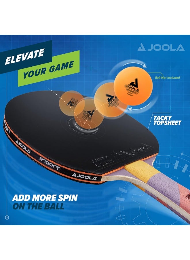 جولا مضرب تنس الطاولة ستراتا بمقبض واسع اوميجا ستراتا من جولا - مضرب تنس طاولة بمستوى البطولات مع مطاط ريف 34 لتنس الطاولة - مصمم للدور مستلزمات رياضيه - العاب رياضيه - ادوات رياضيه و جيم عاوزه ترجم - Image 4