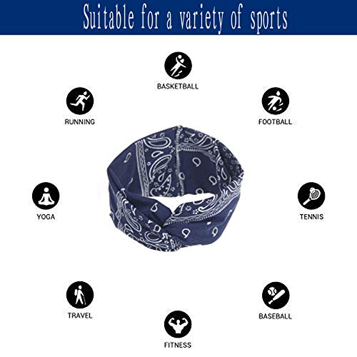 QIMOSHI 6 Packs Headbands for Women Cotton Knotted Yoga Sport Workout Fashion Hair Bands Headwrap - Image 4
