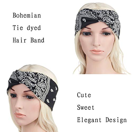 QIMOSHI 6 Packs Headbands for Women Cotton Knotted Yoga Sport Workout Fashion Hair Bands Headwrap - Image 5