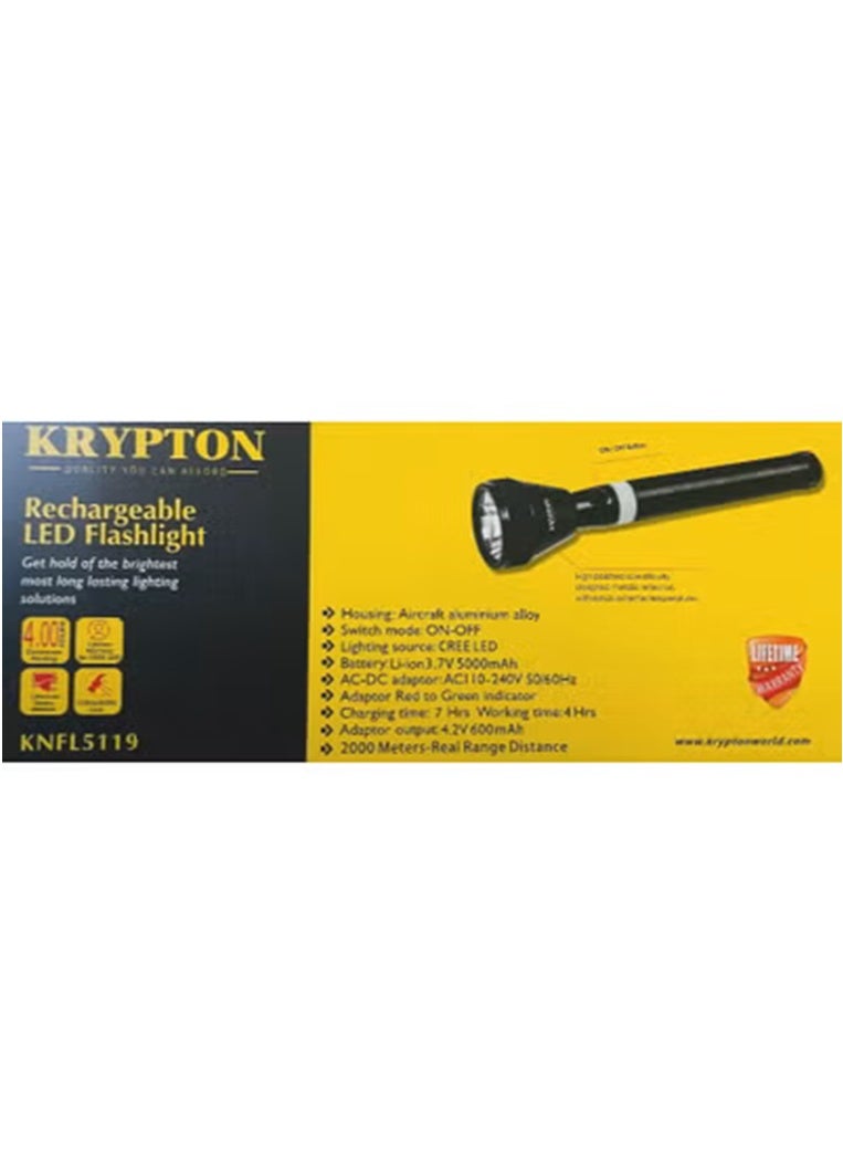 KRYPTON Krypton Rechargeable Cree Led Unbreakable Flash Lights KNFL5119 - Image 3