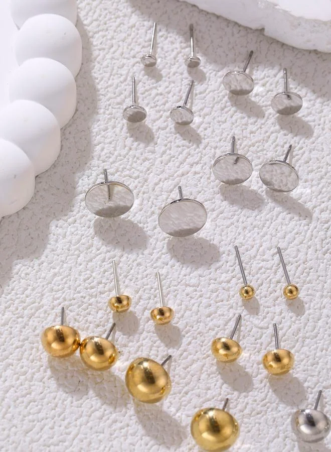 Take Two Set of 25 - Circle and Ball Stud Earrings