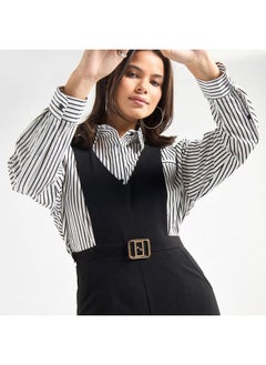FAV Solid Jumpsuit with V-neck and Pockets  - Image 4