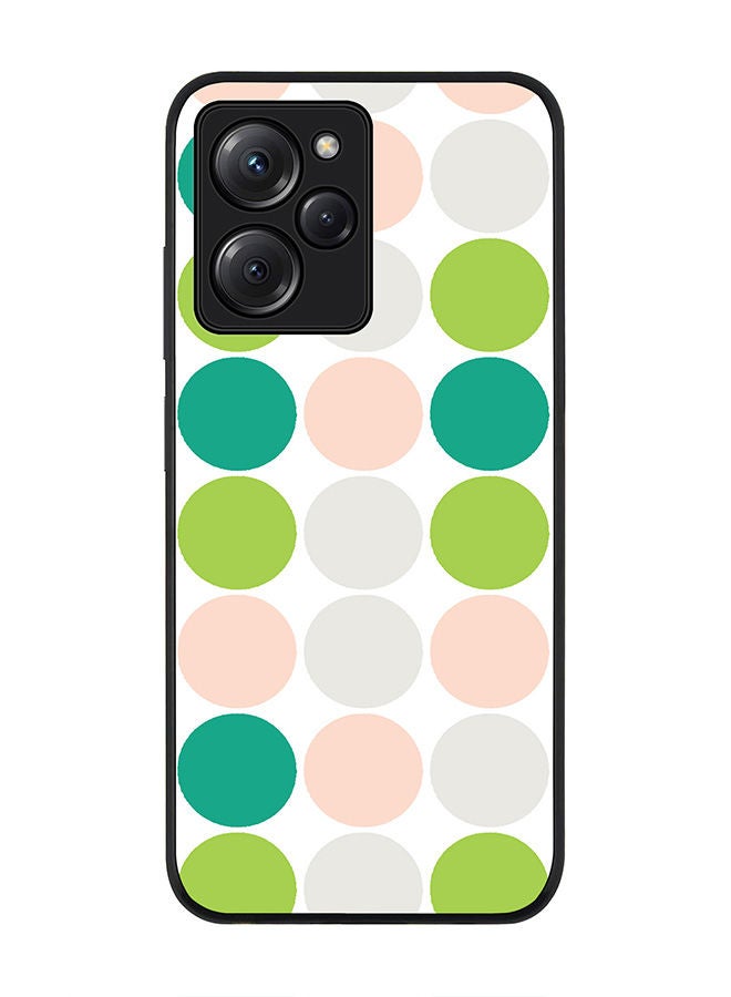 Stylizedd Rugged Black edge case for Poco X5 Pro Slim fit Soft Case Flexible Rubber Edges Anti Drop TPU Gel Thin Cover - Summer Dots - Image 1