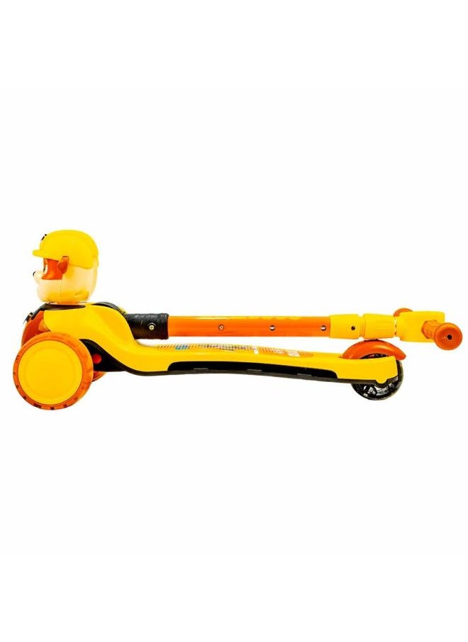 Foldable Light Wheels Yellow Scooter - WWD-01  - Image 3