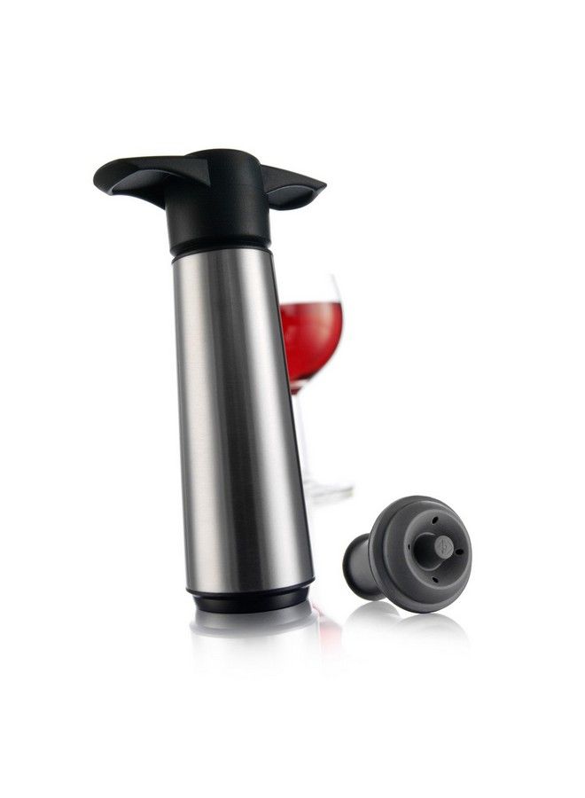 Vacu Vin Stainless Steele Wine Saver (Stainless Steel Pump + 1 Stopper)  - Image 2