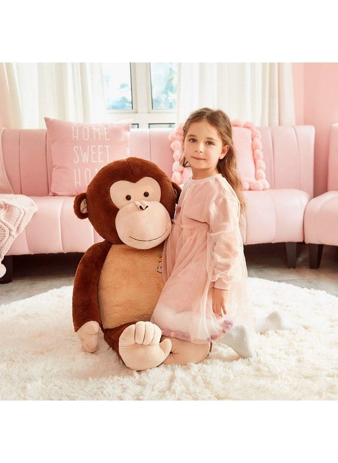 Large Monkey Stuffed Animal Plush Monkey Toy For Children (Brown, 30 Inches)