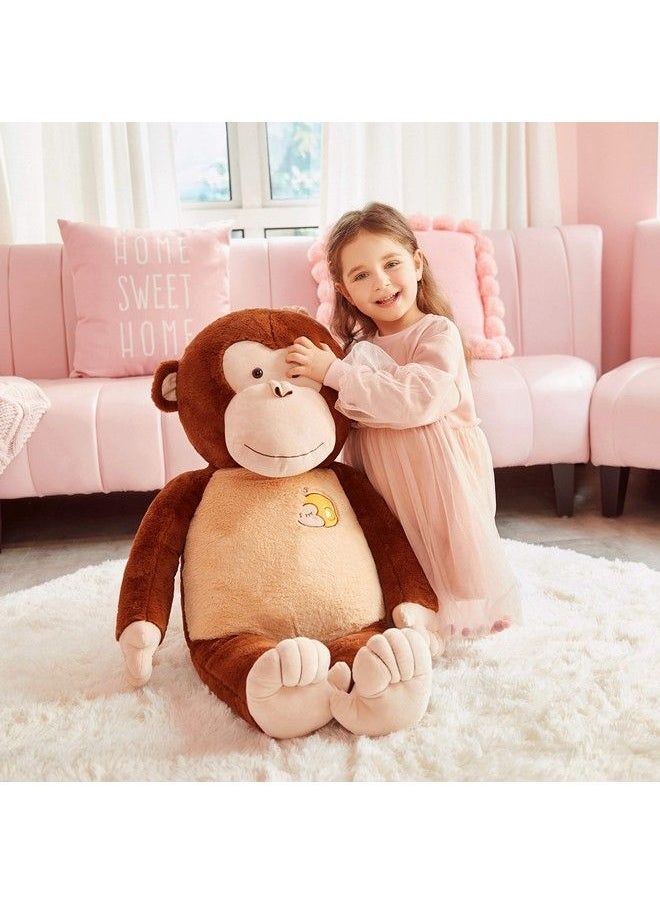 Large Monkey Stuffed Animal Plush Monkey Toy For Children (Brown, 30 Inches)