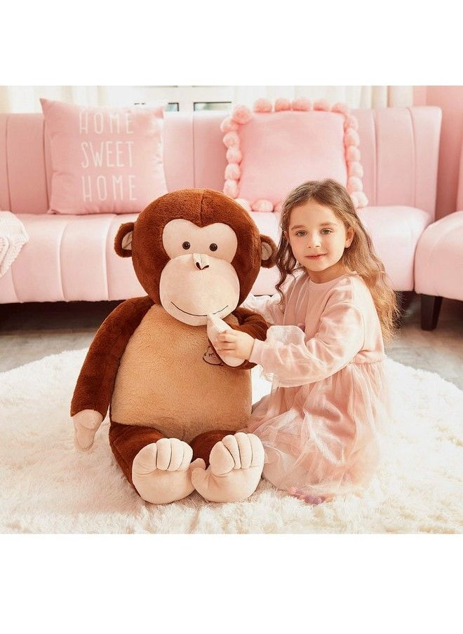 Large Monkey Stuffed Animal Plush Monkey Toy For Children (Brown, 30 Inches)