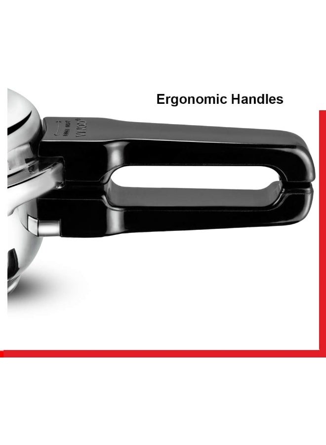 Vinod Platinum Triply Stainless Steel Pressure Cooker with Induction Base - 4.5 Litre | Senior Pressure Cooker | Induction Base - ISI certified, Silver - Image 5