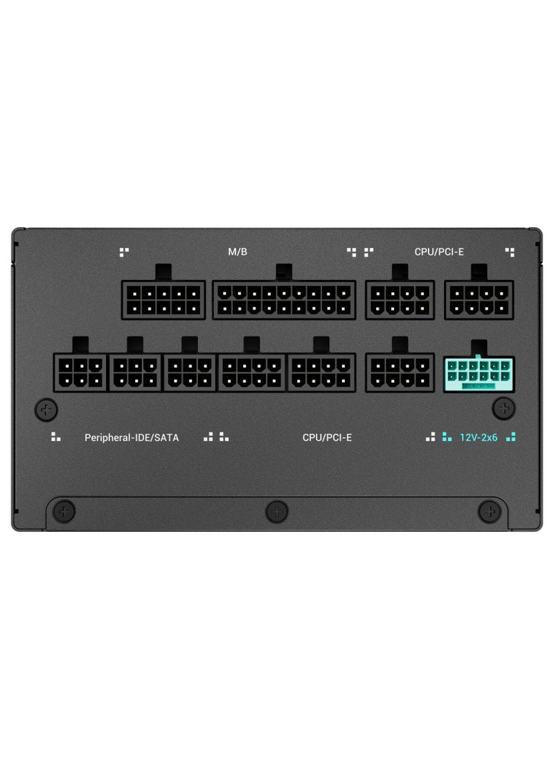 DEEPCOOL PN1000M Fully Modular Power Supply, 1000W, 80+ Gold, Active PFC + Half Bridge SRC LLC + DC to DC, Japanese Bulk Capacitors, 135mm FDB Fan, Black | R-PNA00M-FC0B-UK  - Image 4