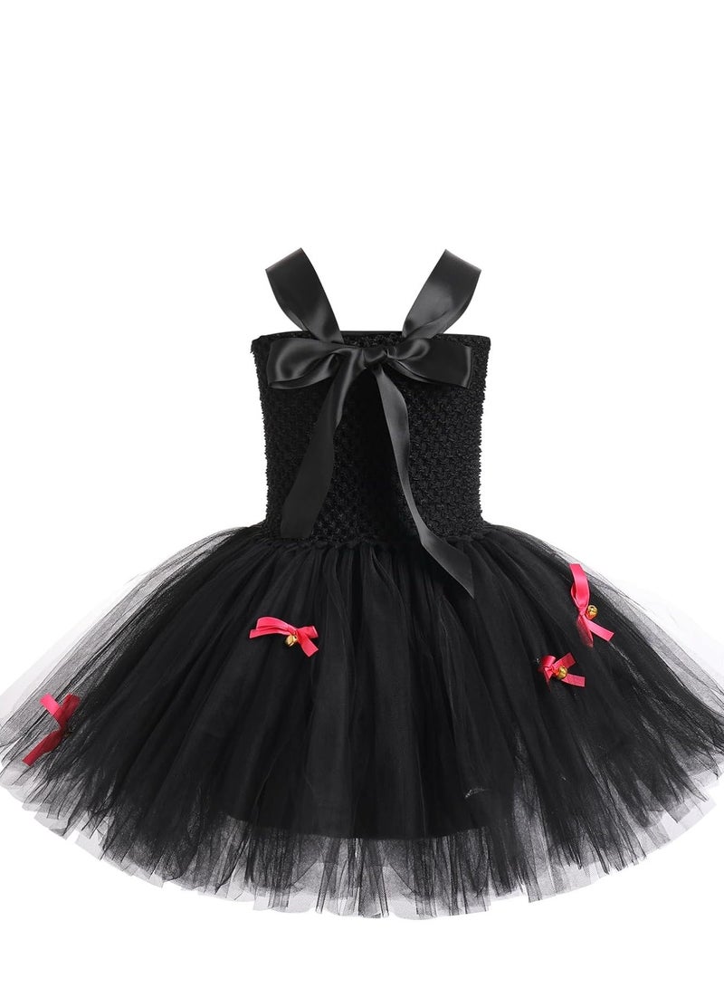 KASTWAVE Girls Jungle Themed Cosplay Dress Animal Leopard Cosplay Tutu Dress Birthday Party Outfit 3pcs Set (6-12M) - Image 3