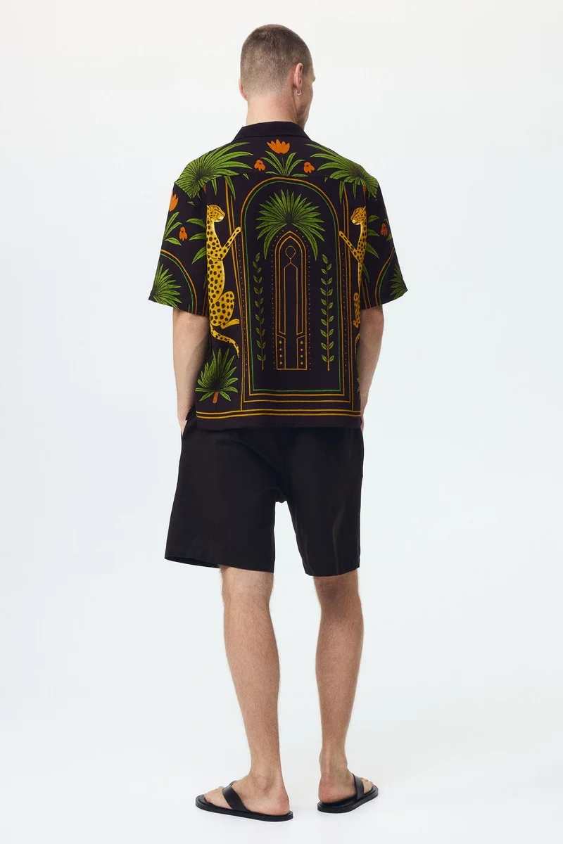 H&M  Relaxed Fit Printed resort shirt for Men | Best Price UAE