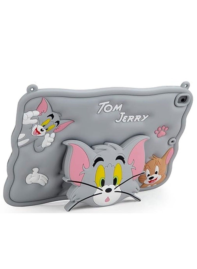 Kid Silica Shockproof Case Cover Tom Jerry Kids Shockproof Case, Silicon Case for iPad Air 2/Air 1/ for iPad 5th/6th Generation/for iPad Pro 9.7 inch Case Cartoon Cute 3D Soft for Boys Girls Teens Cool 3D Silicone Cartoon Case - Image 1
