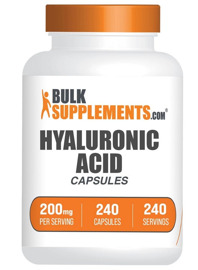 BulkSupplements.com Hyaluronic Acid Capsules - Hyaluronic Acid Supplements, Hyaluronic Acid 200mg - Pure & Gluten Free, 1 Capsule per Serving, 240 Count (Pack of 1) - Image 1