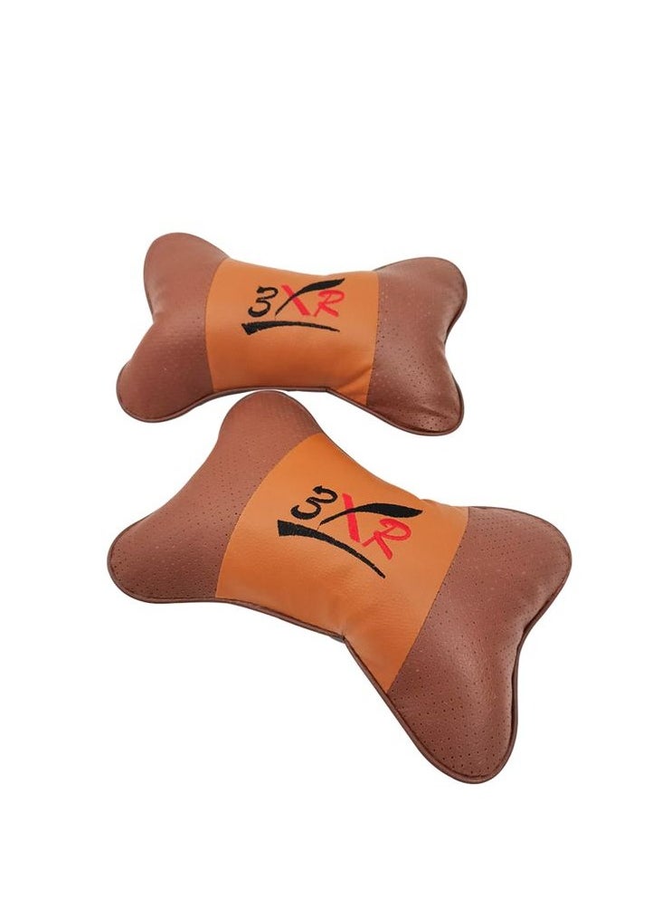 3XR - 2 Piece Car Seat Neck Rest Head Rest Support Safety Cushion - Image 1