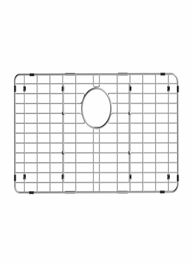 iPEGTOP Sink Rack for Bottom of Sink, Stainless Steel Sink Protector 28-3/8" x 14-3/16" Rear Drain Hole with Corner Radius, Sink Grid Sink Grate with Sink Hole Cover for Kitchen Sink Single Sink Bowl - Image 1