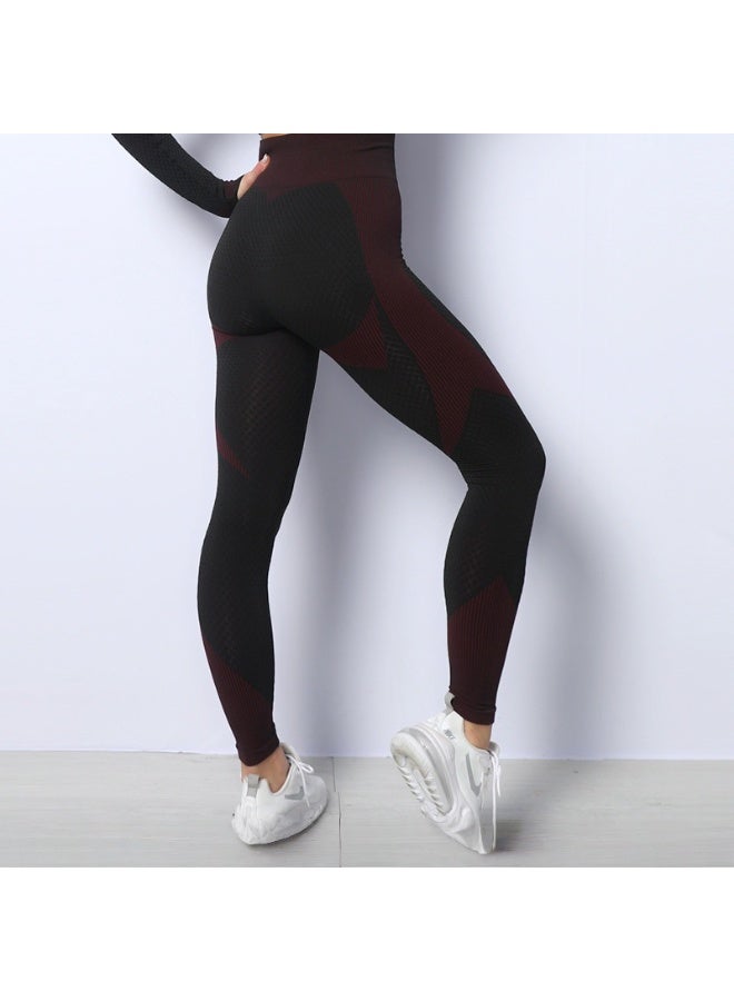 NIBEMINENT Women's 3pcs Seamless Workout Outfits Sets, Yoga Sportswear Tracksuit Leggings and Stretch Sports Bra Fitness - Image 2