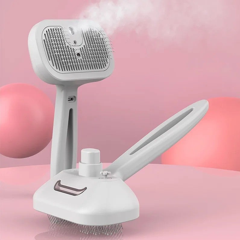 Y&D 4-in-1 Cat Steam Brush - Rechargeable Anti-Static Cat Hair Remover Brush for Grooming, Shedding & Massage - Image 3