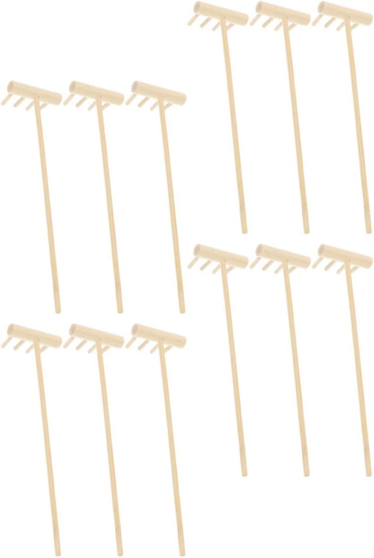 woobles 60 Pcs Mini Zen Mini Zen Garden Rake Sand Tray Rake Sandbox Rake Sand Rakes Bamboo Wood Colorx5pcs 14X3.5CMx5pcs - Image 3