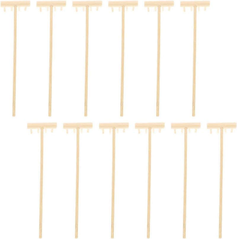 woobles 60 Pcs Mini Zen Mini Zen Garden Rake Sand Tray Rake Sandbox Rake Sand Rakes Bamboo Wood Colorx5pcs 14X3.5CMx5pcs - Image 2