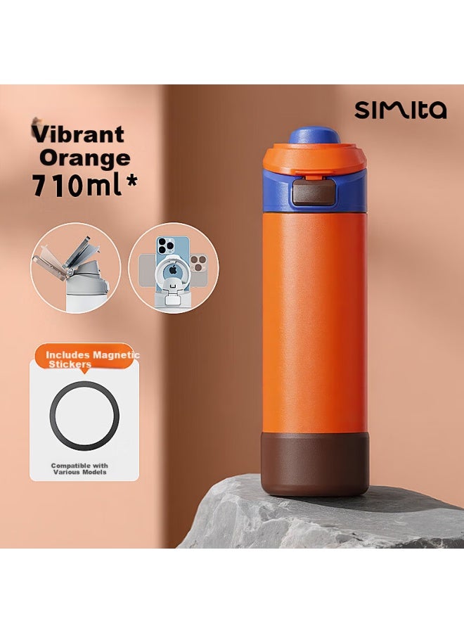Simita Magnetic Insulation Cup 316 Stainless Steel Thermos Vacuum Flask Phone Holder Sports Fitness Outdoor Car Cup - Image 1