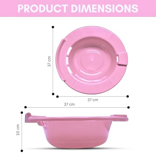 Only Rajesh OnlyRajesh Sitz Bath Tub for Adults - Sturdy Hot Hip Bath Tub for Piles Pain Relief, Fissure & Postpartum Recovery, Naturopathy, Fistula Treatment - Postpartum Essentials, Adult Bath Tubs - Pink - Image 4