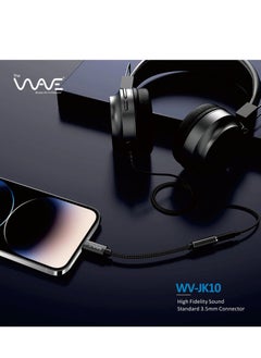 Wave Headphone Adapter for iPhone 15, USB Type C to 3.5mm Female Headphone Jack Aux Audio Adapter Dongle for iPhone 15/15 Plus/15 Pro/15 Pro Max, iPad Pro, MacBook, Galaxy S23, S22 and More Black  - Image 2