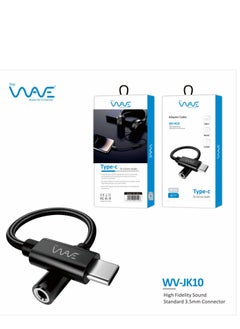 Wave Headphone Adapter for iPhone 15, USB Type C to 3.5mm Female Headphone Jack Aux Audio Adapter Dongle for iPhone 15/15 Plus/15 Pro/15 Pro Max, iPad Pro, MacBook, Galaxy S23, S22 and More Black  - Image 3