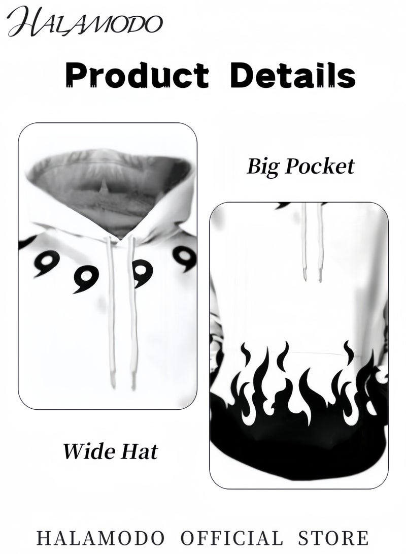 HALAMODO Unisex Hoodies with 3D Printed Cosplay Sweatshirt Novelty Long-Sleeved Tops Fashion Youth Pullovers Casual Sweatshirts Sportswear with Drawstrings & Large Pockets for Men Women Boys Girls  - Image 4