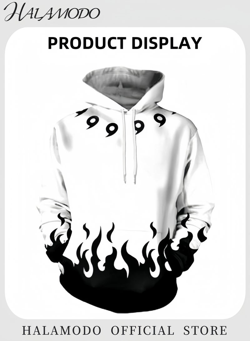 HALAMODO Unisex Hoodies with 3D Printed Cosplay Sweatshirt Novelty Long-Sleeved Tops Fashion Youth Pullovers Casual Sweatshirts Sportswear with Drawstrings & Large Pockets for Men Women Boys Girls  - Image 2
