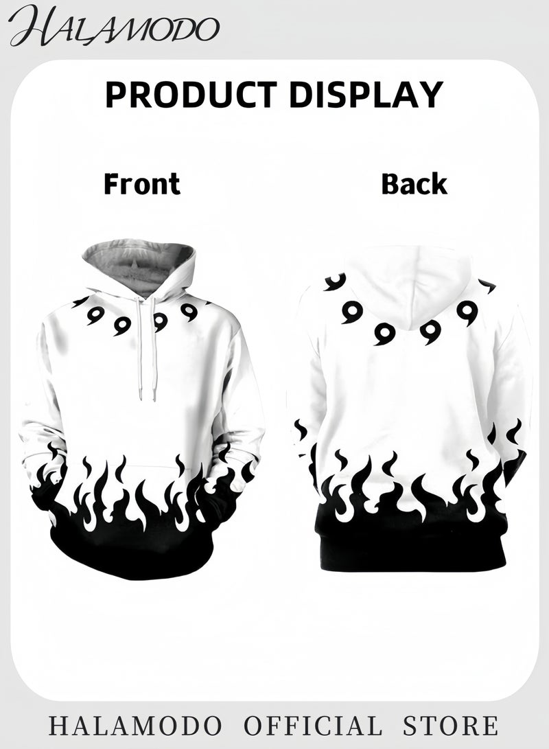 HALAMODO Unisex Hoodies with 3D Printed Cosplay Sweatshirt Novelty Long-Sleeved Tops Fashion Youth Pullovers Casual Sweatshirts Sportswear with Drawstrings & Large Pockets for Men Women Boys Girls  - Image 3