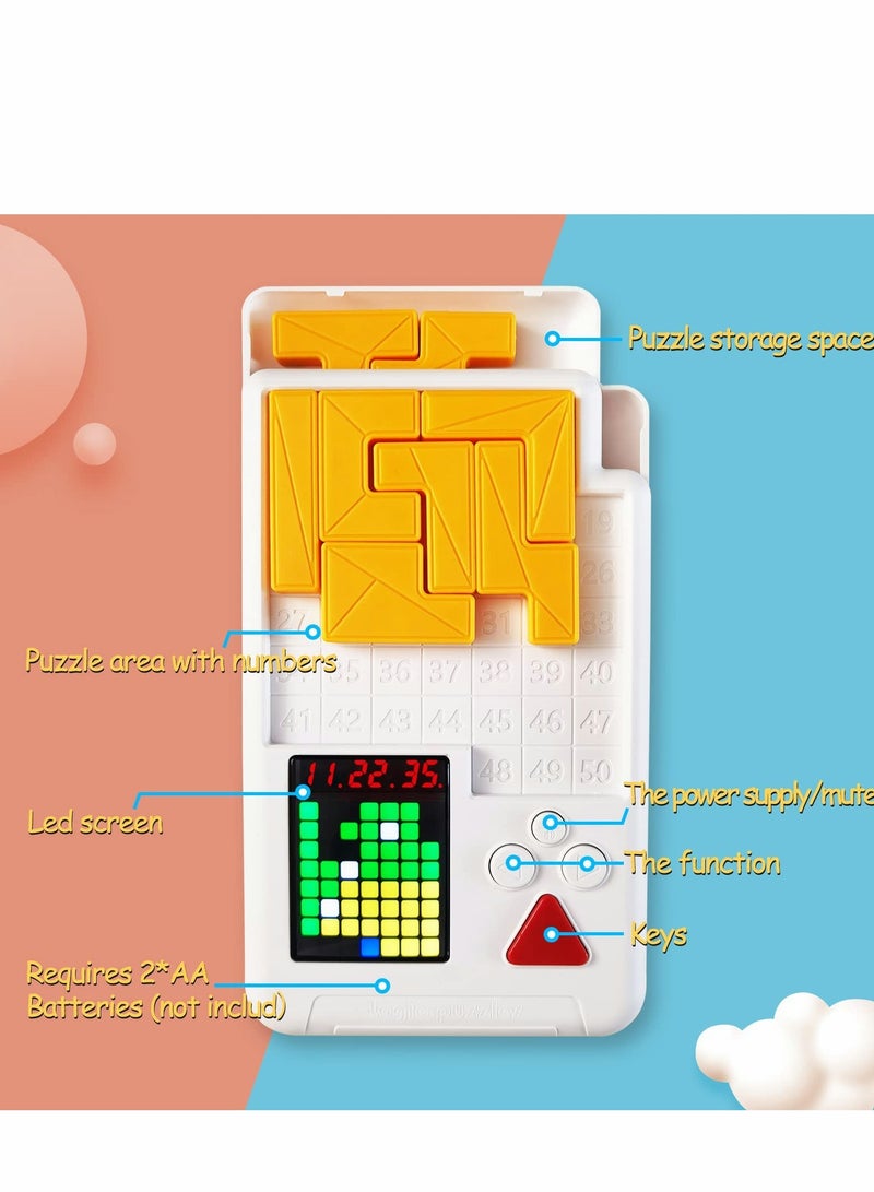 SYOSI Logic Puzzle Slide Games Brain Toy, 1000+ Levelled Up Challenges Teaser Puzzles, Interactive Fidget Handheld Game Console, Electronic Education Travel STEM Preschool Toys - Image 5