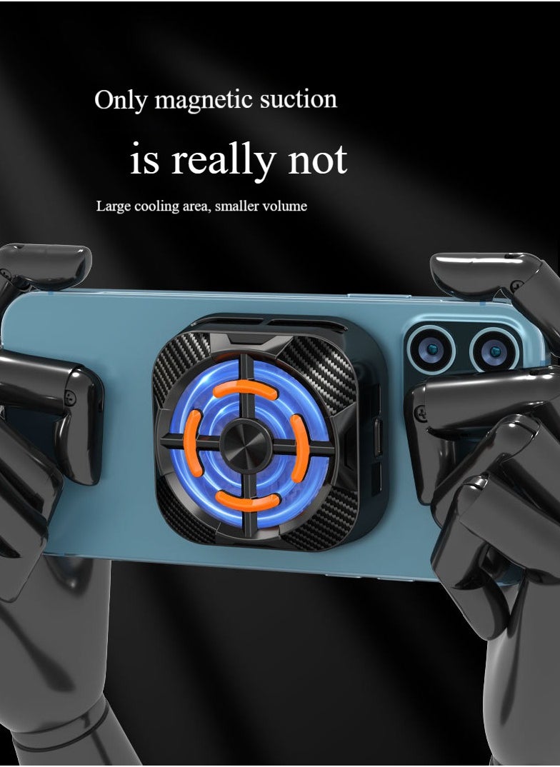 Pretocter - Magnetic Phone Cooling Fan without Noise, ipad Cooling Fan, with Semiconductor Heat Dissipation Chip, Used for Mobile Phone/Tablet to Play Games, Open Live Broadcast etc - Image 1
