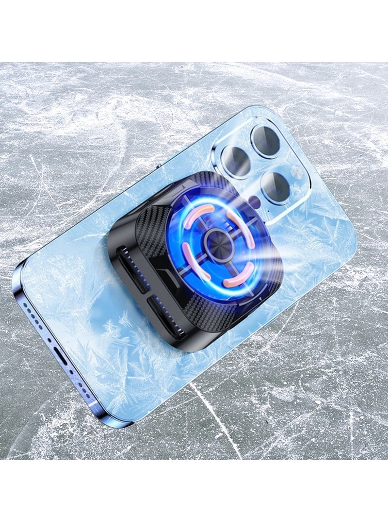 Pretocter - Magnetic Phone Cooling Fan without Noise, ipad Cooling Fan, with Semiconductor Heat Dissipation Chip, Used for Mobile Phone/Tablet to Play Games, Open Live Broadcast etc - Image 1